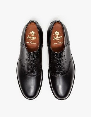 Alden D4302 Black Calfskin Saddle Shoe