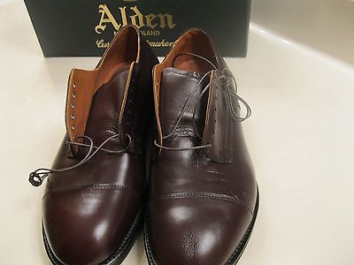 Alden 5583 Burgundy Calfskin Straight Tip Blucher