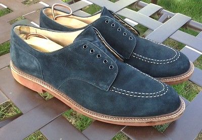 Alden 24084 Navy Suede Mocc Toe Blucher