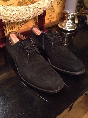 Alden 7698 Black Suede Apron Toe Blucher