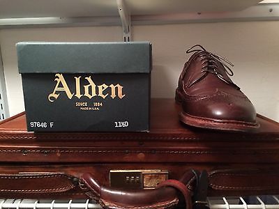 Alden 97646F Dark Brown Lady Calf Long Wing Blucher