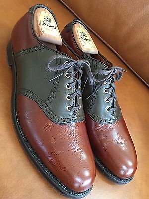 Alden 99249 Brown and Loden Green Alpine Grain Saddle Shoe