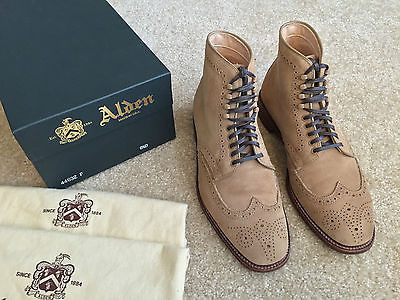Alden 44632F Tan Suede Wing Tip Boot