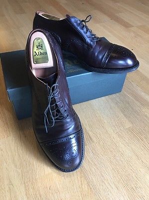 Alden 5407 Burgundy Calfskin Medallion Tip Blucher