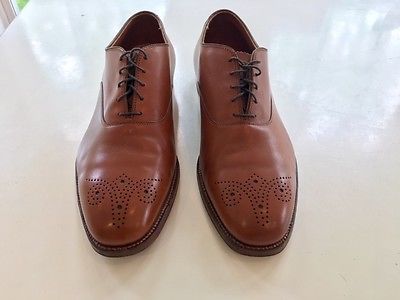 Alden 51321 Burnished Tan Calfskin Medallion Toe Bal