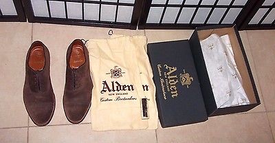 Alden 9019F Brown Suede Perforated Straight Tip Bal