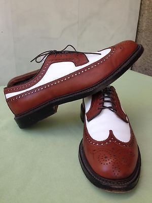 Alden 97655 Brown and White Calfskin Long Wing Blucher Spectator