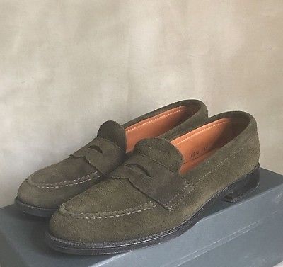 Alden 62454F Hunting Green Suede LHS / Penny Loafer