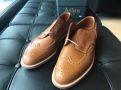 Alden D6504 Tan Country Calf Short Wing Tip Blucher