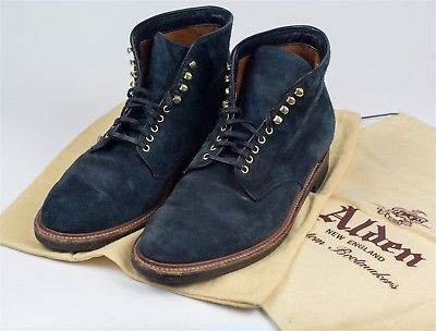 Alden D4812H Navy Suede Plain Toe Boot
