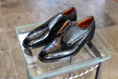 Alden D6530 Black Shell Cordovan Medallion Tip Blucher