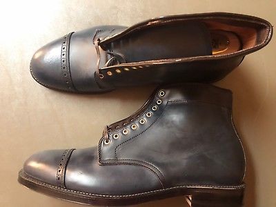 Alden D3901 Navy Chromexcel Perforated Cap Toe Boot