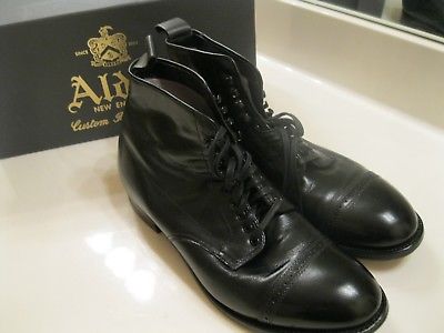 Alden 86013C Black Calfskin Perforated Cap Toe Boot | Alden Model