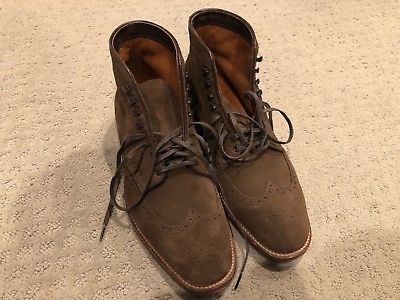 Alden D6874H Brown Suede Wing Tip Boot