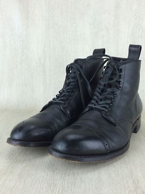 Alden 86005H Black Pebble Grain Perforated Cap Toe Boot