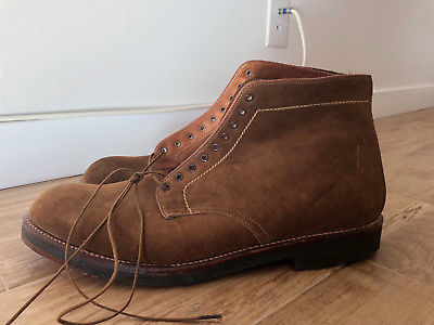 Alden 86046 Snuff Suede Plain Toe Boot