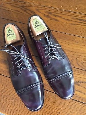 Alden D7507F Color 8 Shell Cordovan Perforated Straight Tip Blucher