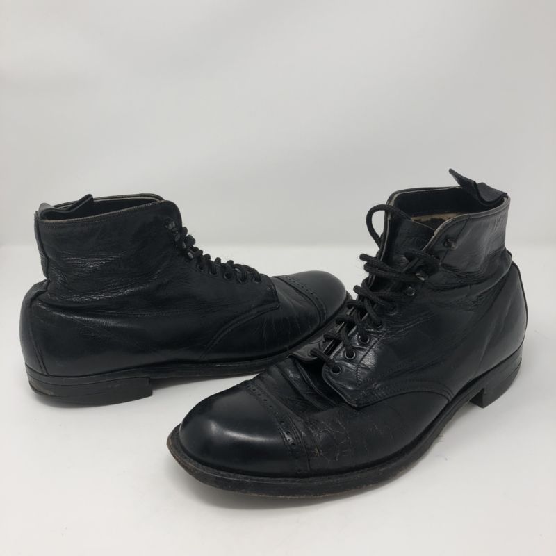 Alden 86 Black Kidskin Perforated Cap Toe Boot | Alden Model
