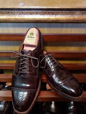 Alden D6518C Color 8 Shell Cordovan Medallion Tip Blucher
