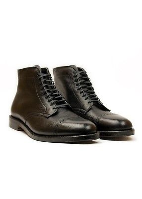 Alden 39621 Black Regina Grain Perforated Cap Toe Boot