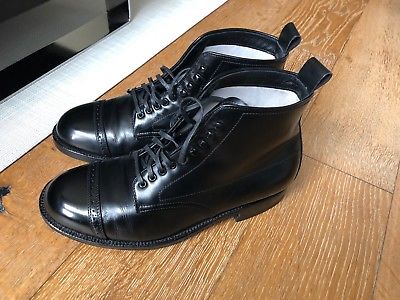 Alden 86017 Black Calfskin Perforated Cap Toe Boot