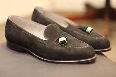 Alden 498 Black Suede Tassel Loafer