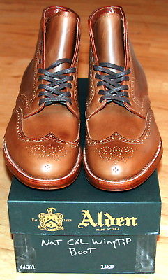 Alden 44661 Natural Chromexcel Wing Tip Boot