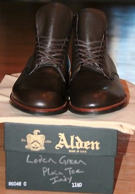 Alden 86048C Loden Green Lady Calf Plain Toe Boot