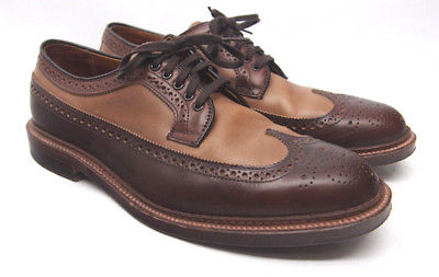 Alden D4514 Dark Brown and Tan Calfskin Long Wing Blucher Spectator