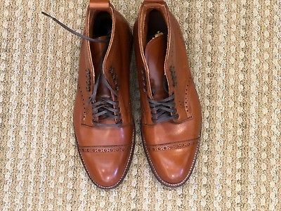 Alden 44921H Burnished Tan Calfskin Perforated Cap Toe Boot