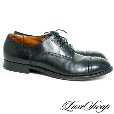 Alden 5409 Black Calfskin Medallion Tip Blucher