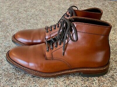 Alden D3811C Burnished Dark Tan Calfskin Plain Toe Boot
