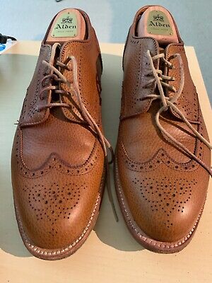 Alden D6504 Tan Country Calf Short Wing Tip Blucher