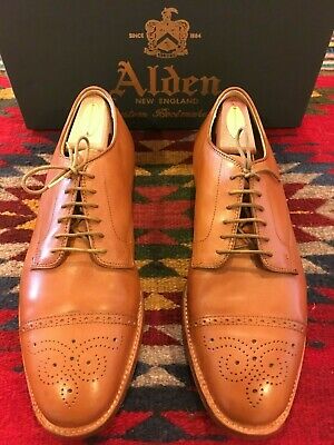 Alden D5521 Tan Calfskin Medallion Tip Blucher