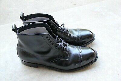 Alden 86017 Black Calfskin Perforated Cap Toe Boot