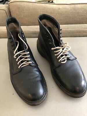Alden 86064H Black Scotch Grain Plain Toe Boot