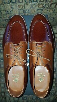 Alden D6610 Brown Scotch Grain and Tan Calfskin Saddle Shoe