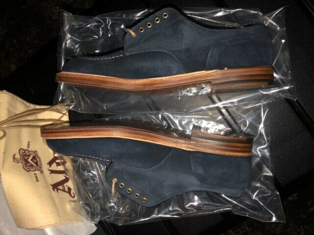 Alden D5604 Navy Suede Mocc Toe Blucher | Alden Model Project