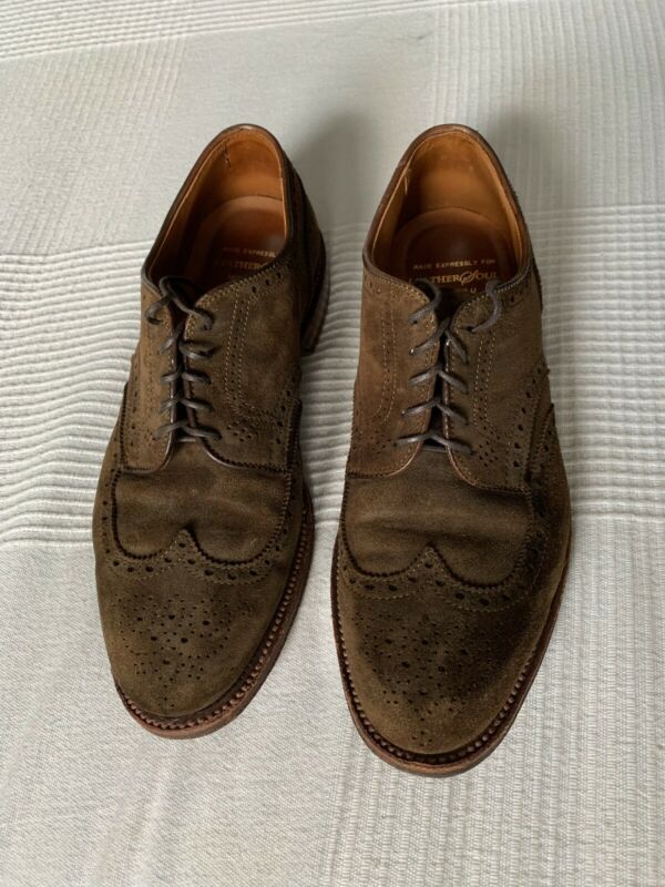 Alden 20161F Snuff Suede Short Wing Tip Blucher | Alden