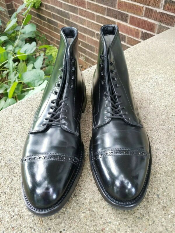 Alden D6872HC Black Shell Cordovan Perforated Cap Toe Boot | Alden