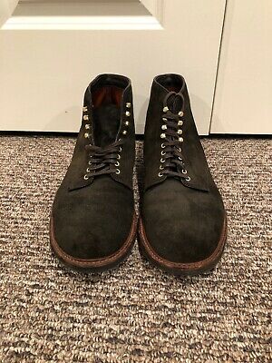 Alden D4821HC Hunting Green Reverse Chamois Plain Toe Boot