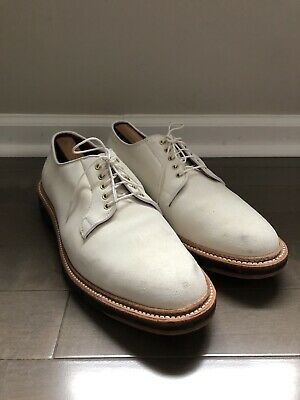 Alden D4408 White Suede Plain Toe Blucher