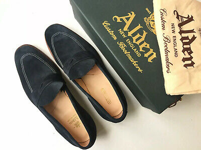 Alden 3455UF Navy Suede LHS / Penny Loafer