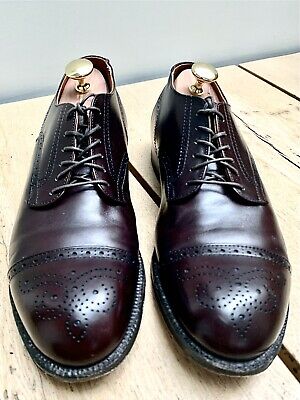 Alden 5407 Burgundy Calfskin Medallion Tip Blucher