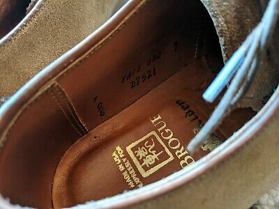 Alden D7521 Snuff Suede Medallion Tip Blucher