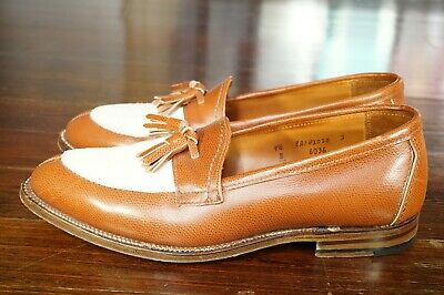 Alden 6036 Tan Alpine Grain and White Suede Tassel Loafer
