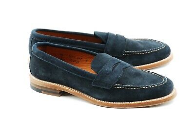 Alden D9203F Navy Suede LHS / Penny Loafer