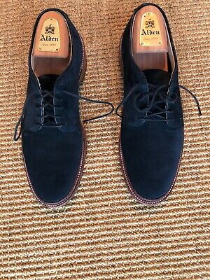 Alden 29312F Navy Suede Plain Toe Dover