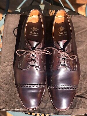Alden D7507F Color 8 Shell Cordovan Perforated Straight Tip Blucher