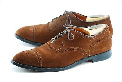 Alden 9856 Brown Suede Medallion Tip Bal